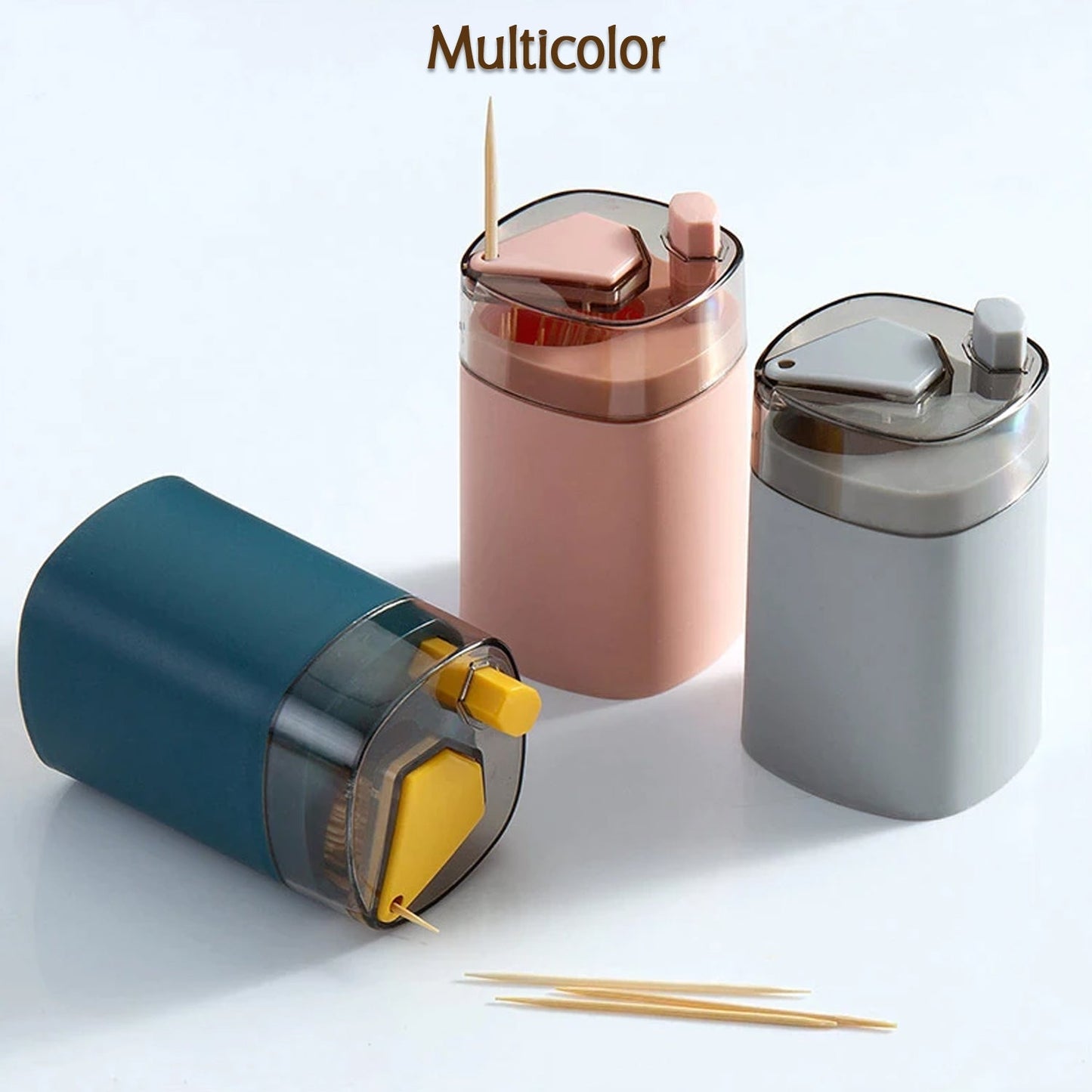 Safe and convenient toothpick holder, automatic -up feature for easy dispensing.