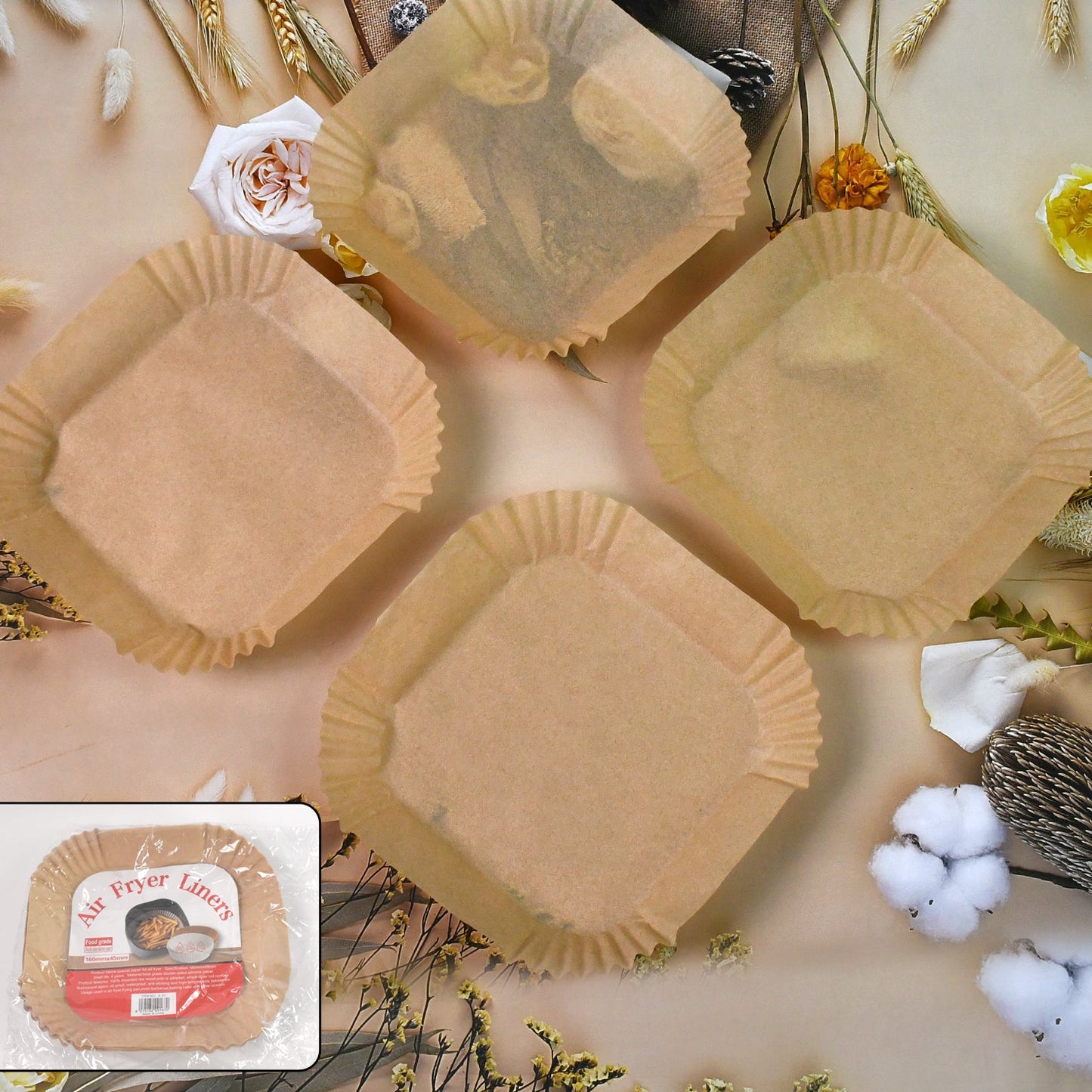 Square Air Fryer Disposable Paper Liner