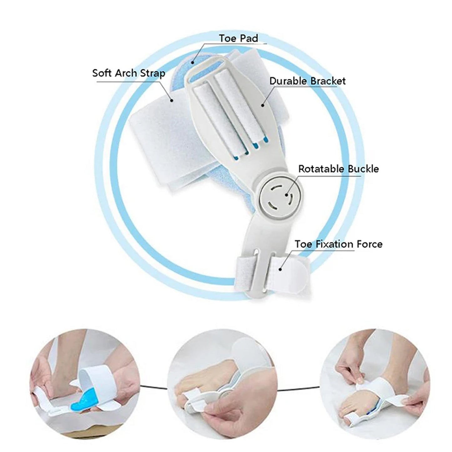 Adjustable Bunion Support Splint – Hallux Valgus Corrector for Men & Women