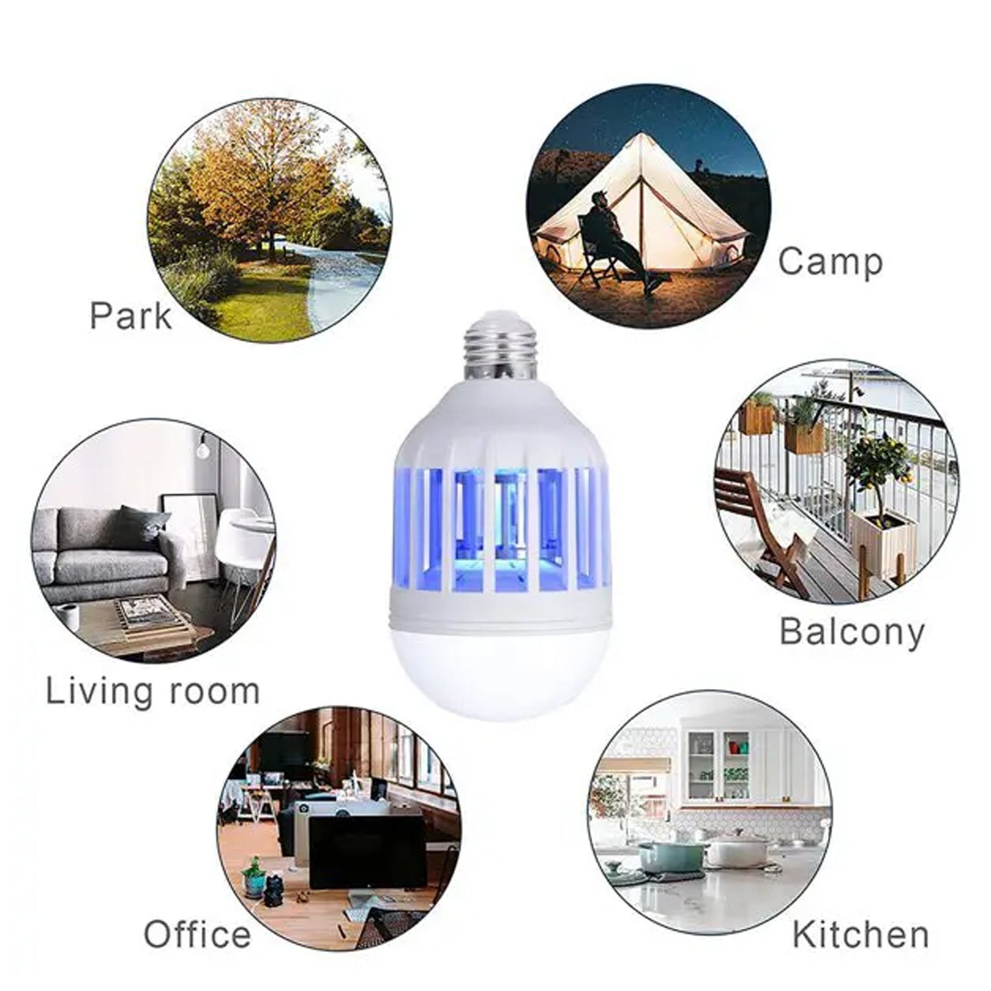15W Mosquito Killer Lamp – E27 LED Zapper for Flying Insects & Moths