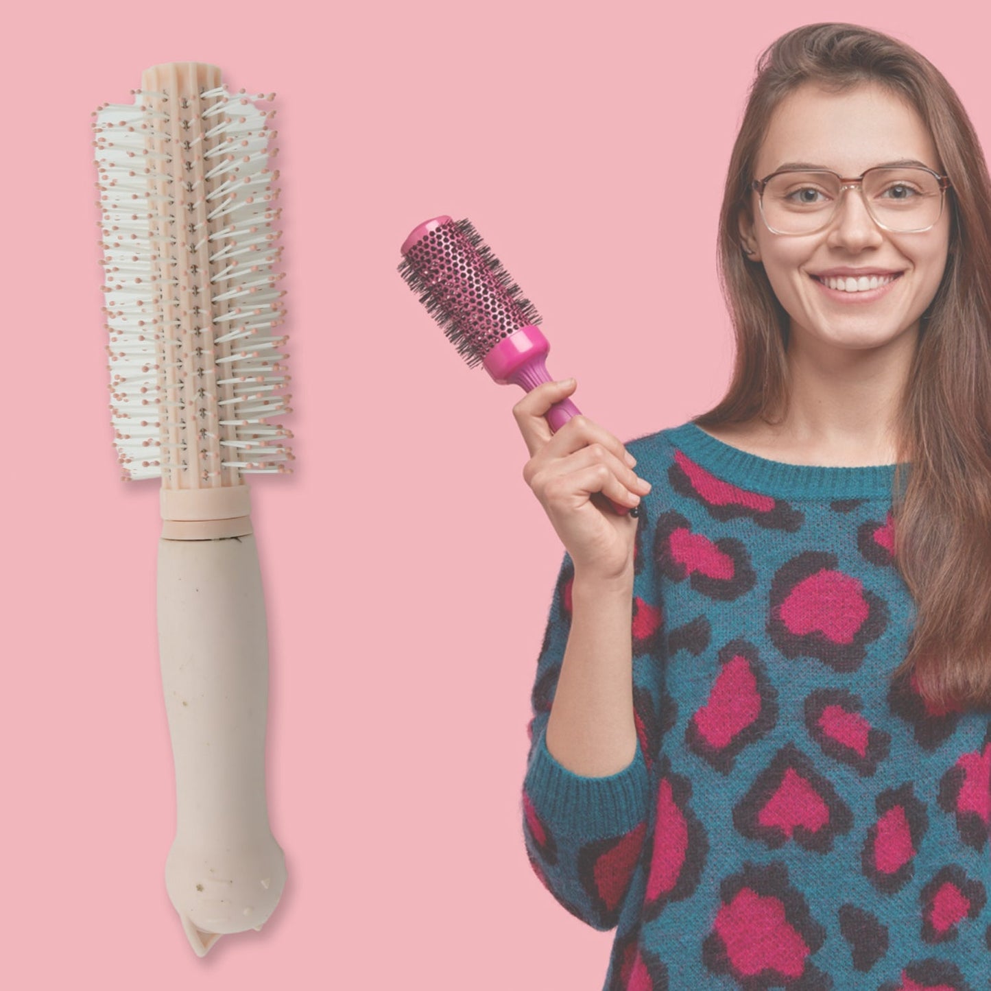 Massage Comb, Air Cushion Massage Hair Brush Ergonomic Matt Disappointment for Straight Curly Hair Cushion Curly Hair Comb for All Hair Types, Home Salon DIY Hairdressing Tool (1 Pc)