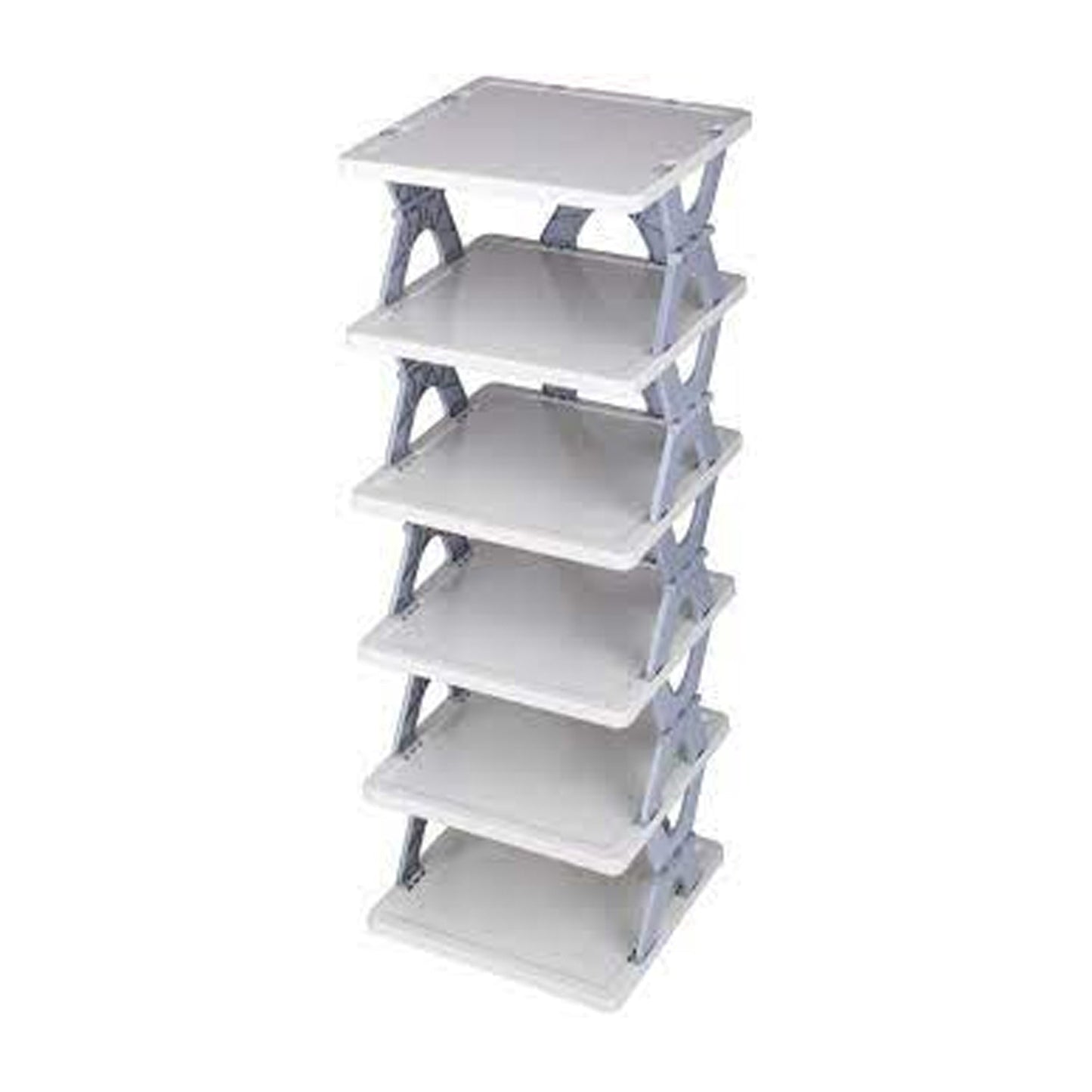 Smart Shoe Rack with 6 Layer Shoes Stand Multifunctional Entryway Foldable & Collapsible Door Shoe Rack Free Standing Heavy Duty Plastic Shoe Shelf Storage Organizer Narrow Footwear Home (Mix Color)