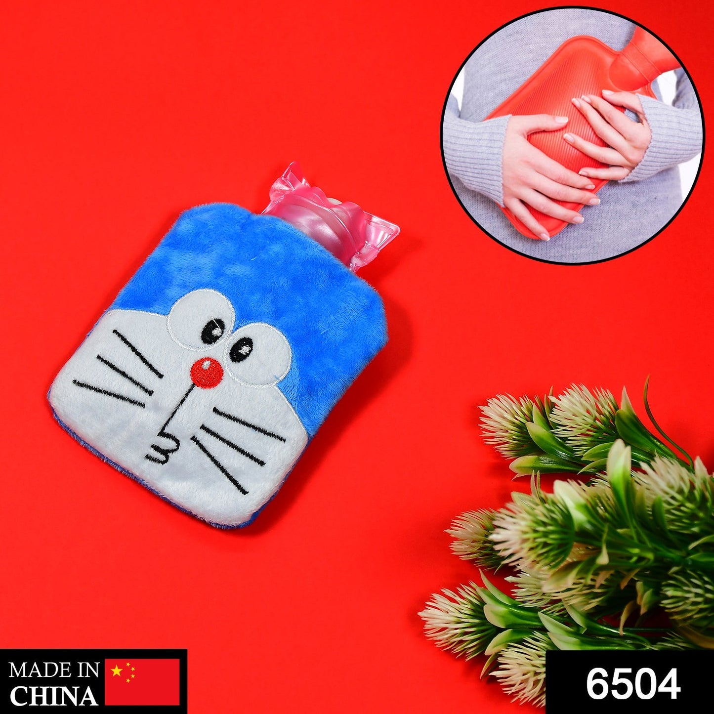Doremon Hot Water Bag for Pain Relief & Warmth with Cover