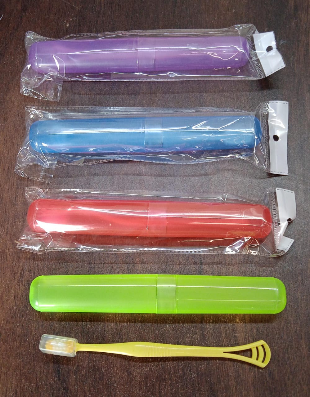 2-in-1 Soft Toothbrush & Tongue Cleaner for All Ages (1 Pc, With Cover)