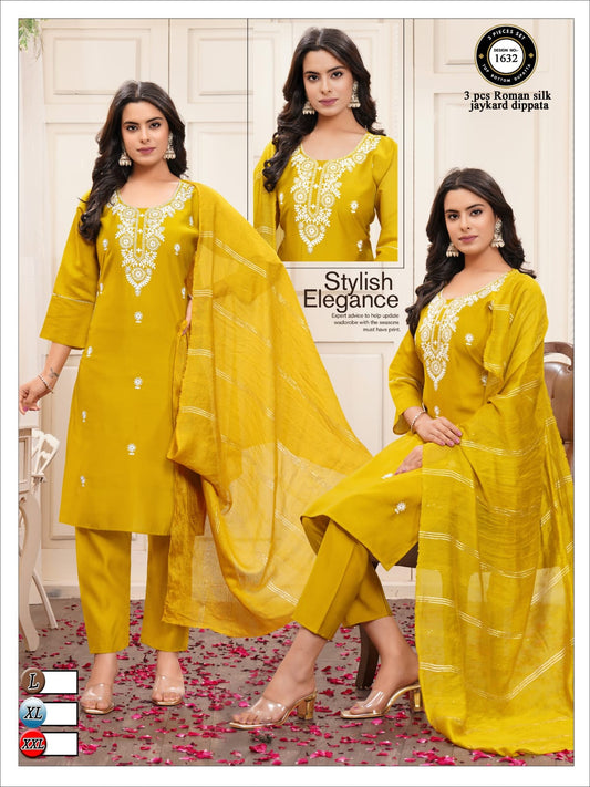 Kurti Set with Dupatta Rayon Silk